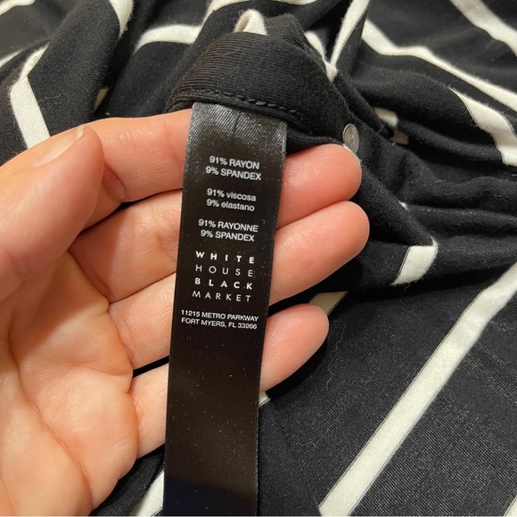 White House Black Market Striped Long Sleeve Top - Picture 3 of 8